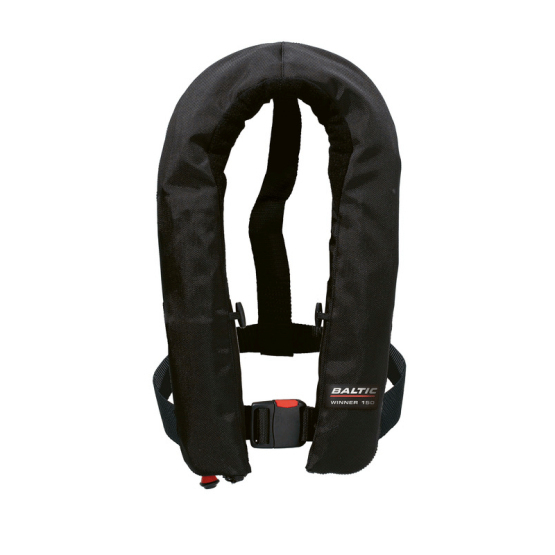 Baltic Winner 150N Inflatable life vest 40-150 kg Black | Finnair Shop