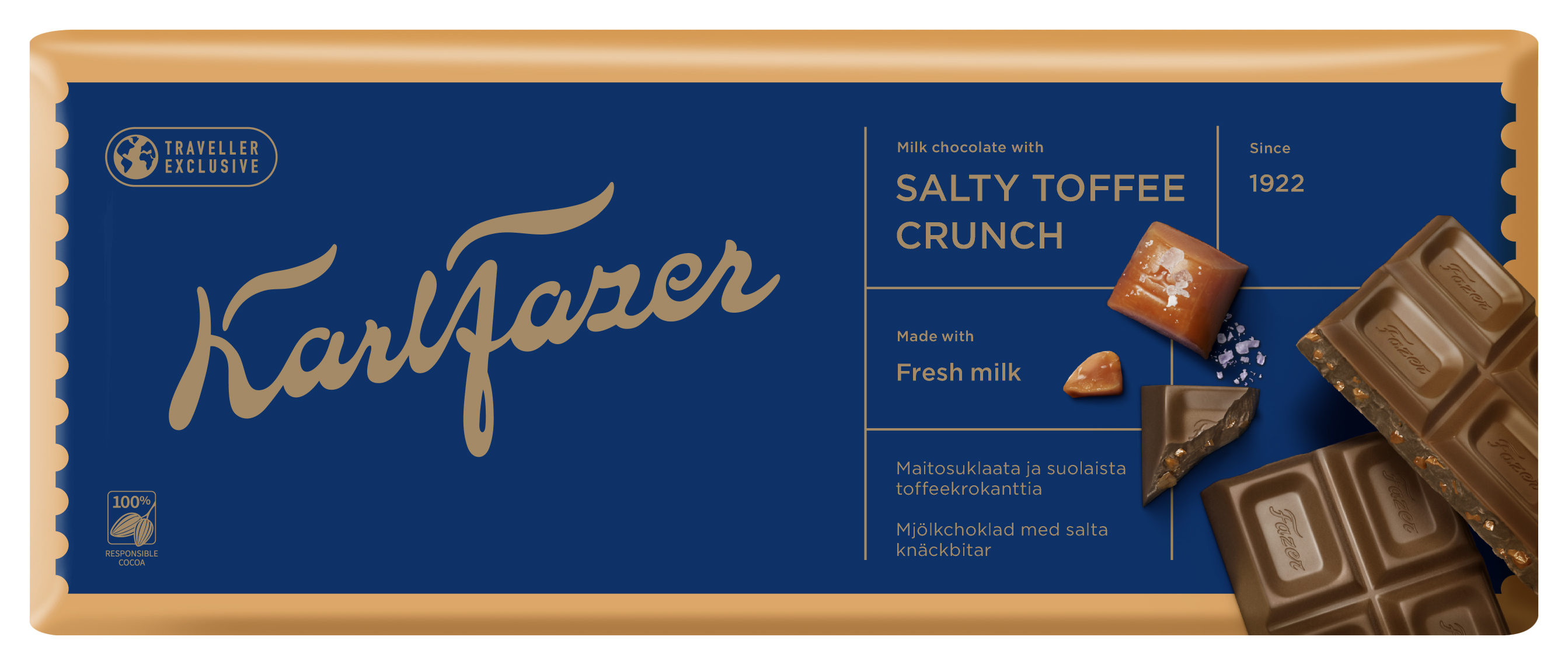 Fazer Salty Toffee Crunch 250 g | Finnair Shop